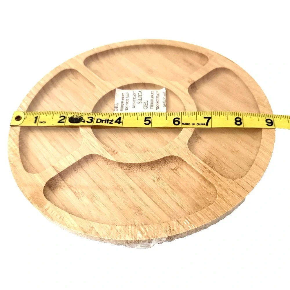 Round Bamboo Charcuterie Board Small 9
